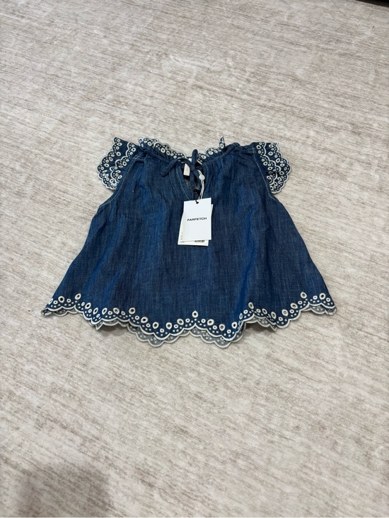Zimmermann Other - Zimmermann Blue Denim Eyelet Trim Girls Top